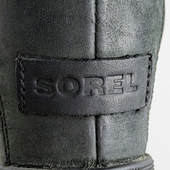 Sorel Joan of Arctic Wedge II Chelsea Boots Black Leather W 8 Waterproof - Picture 3 of 16